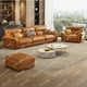 thumbnail image 2 of Luxury Minimalist Leather Sofa Living Room Cowhide Simple Straight Row Leather Sofa Combination Furniture My Lux Decor Round, 2 of 24