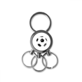 thumbnail image 1 of Porte-clés en Métal Inoxydable Motif football Noir simple, 1 of 3