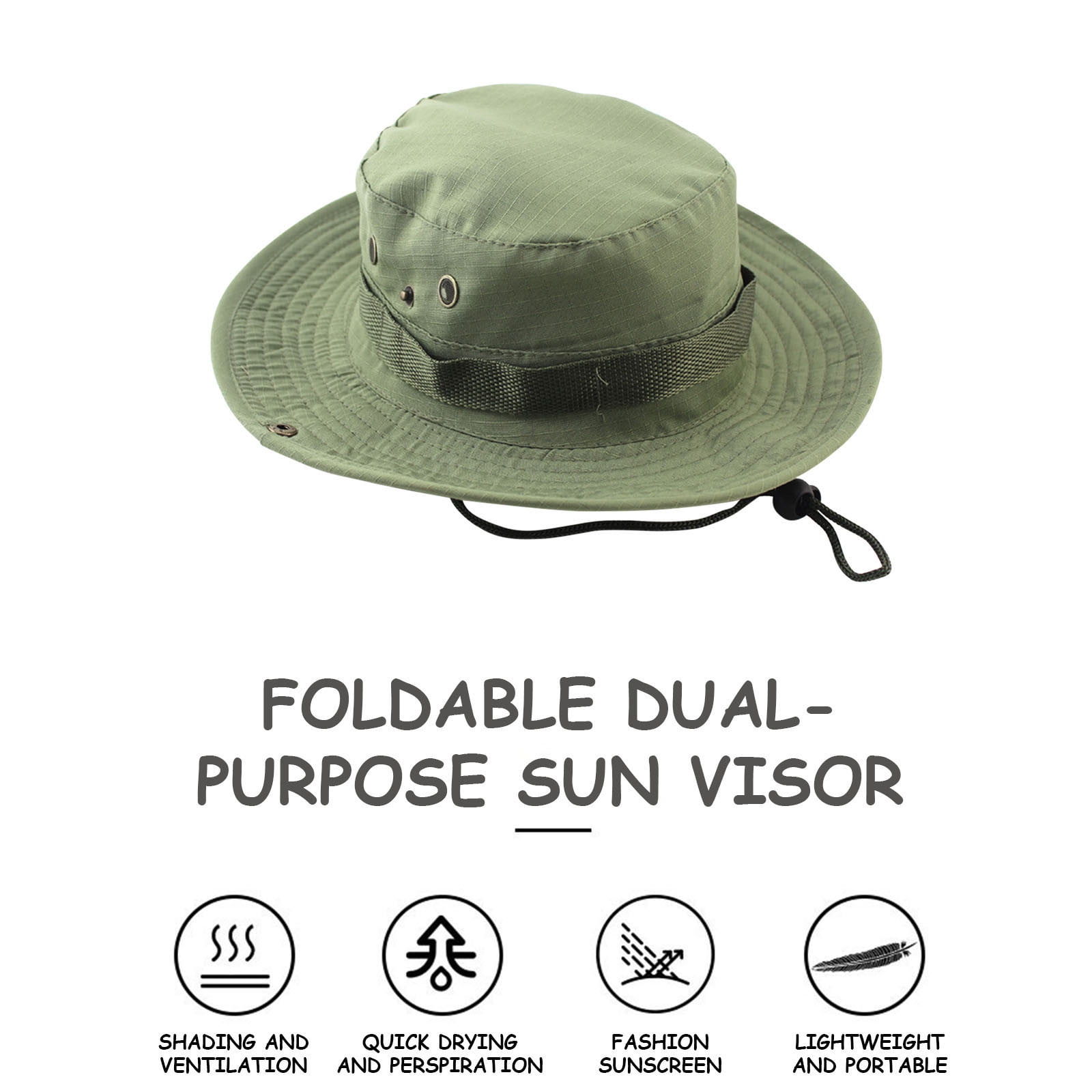 Fishing Hats Windproof UPF50+ UV Protection Bucket Beach Mesh Sun
