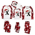 thumbnail image 5 of Odeerbi Christmas Pajamas for Family Holiday Long Sleeve Initial Name Family Christmas Pajamas Matching Sets Baby Printed Home Wear Two-Piece Sleepwear Xmas Family Matching PJs Set Red, 5 of 7