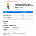 thumbnail image 2 of Engine Coolant Temperature Switch - Compatible with 1990 - 1994 Mazda 323 1991 1992 1993, 2 of 2