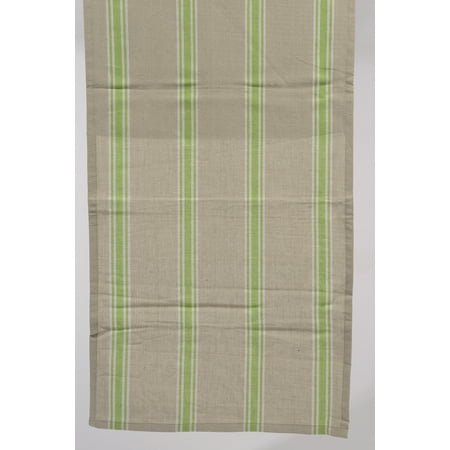 

Kaemingk 55 x 15.75 Naturelle et Terreuse Brown White and Green Striped Table Runner