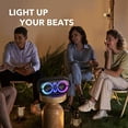 thumbnail image 3 of Soundcore Anker Rave Party 2 Altavoz portátil, sonido estéreo de 120 W, PartyCast 2.0, espectáculo de luces, resistente al agua IPX4, tiempo de reproducción de 16 horas, entrada de micrófono, ecualiza, 3 of 5