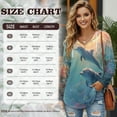 thumbnail image 7 of DISNIMO Dolphin Printed Shirts for Women Trendy Sweatshirts Long Sleeve Pullover Tops Fall Winter Outfits, 3XL, 7 of 7