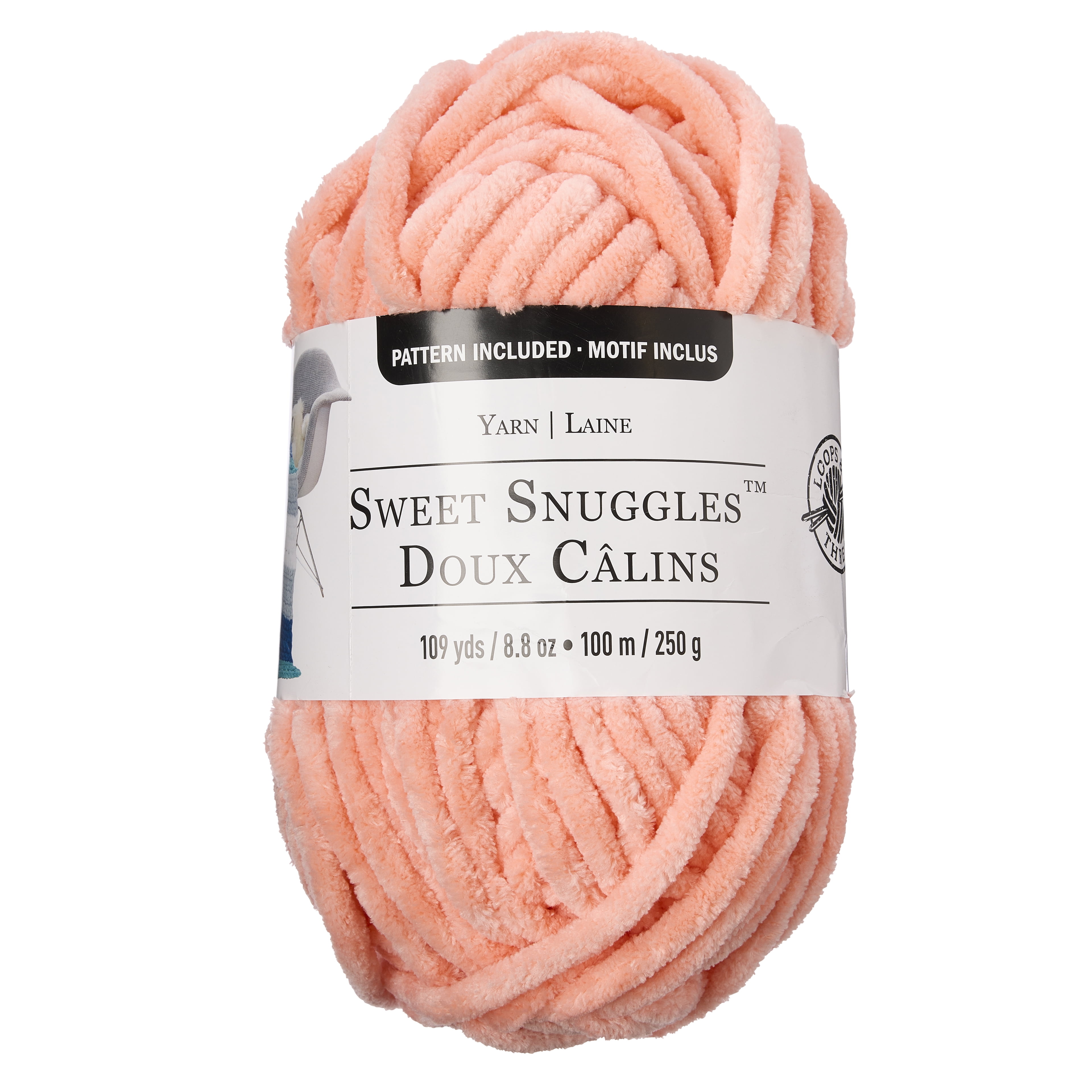 (3 pack) Sweet Snuggles Yarn by Loops & Threads - Yarn for Knitting - Crochet - Weaving - and Arts & Crafts - Orange - Polyester - 8.8 oz