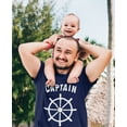 thumbnail image 2 of Captain Shirt Dad Outfit Fathers Day Gift T-Shirt for Husband Captain of the House Navy Small, 2 of 5