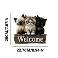 thumbnail image 3 of JoyMoreHome Welcome Front Door Sign, Wood Door Hanger Outdoor Outside Porch Decor Pet Lover Owner Gifts, Farmhouse Wooden Wreath Indoor Wall Hanging Decoration, 3 of 9