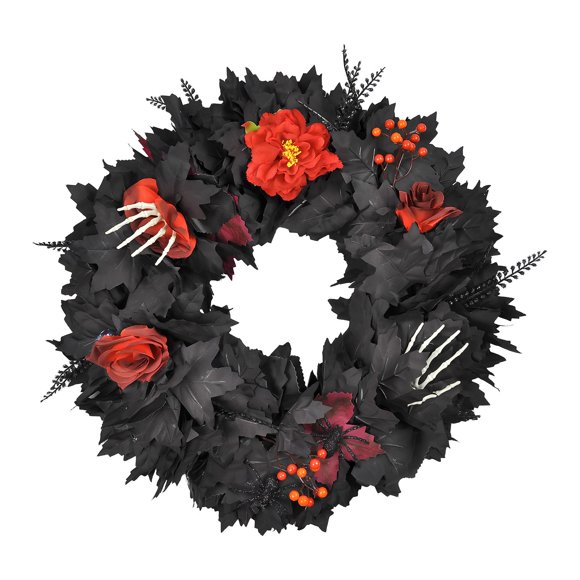 Cadre Photo d'Halloween Spectaculaire pour Réfrigérateur – Design Adorable pour Maison Festive Flatte par Fleurs Guirlande de Feuilles en Métal Terracotta Fleurs Suspendues en Soie Suspendues d'Intérieur Fleurs Séchées Suspension Murale en Soie
