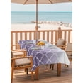 thumbnail image 6 of Outdoor Tablecloth with Umbrella Hole, Purple White Ombre Morocco Pattern Waterproof Outdoor Table Cover, Modern Moroccan Geometric Patio Tablecloths for Party Picnic Camping, Rectangle 52"x70", 6 of 9