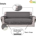 thumbnail image 3 of 2024 Reversible Sofa Slipcover Water Resistant Couch Cover  Sofa Size  Gray/Light Gray, 3 of 7