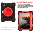thumbnail image 2 of Dteck iPad Mini 6 Case with Screen Protector, iPad Mini 6th Generation Case for Kids, Heavy Duty Three Layer Hybrid Full-body Rugged Case With Handle Grip/Rotating Stand/Shoulder Strap,Black/Red, 2 of 8