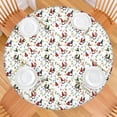 thumbnail image 2 of White Christmas Gnome and Light Pattern Round Fitted Tablecloth with Elastic Edge,Dining Table Cover Waterproof,Outdoor Round Tablecloth for Camping,Dining,Indoor and Outdoor, 2 of 7