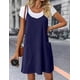 thumbnail image 2 of Vestido de verano Zeagoo Boho para mujer con bolsillos, sin mangas, azul marino, talla M, 2 of 5