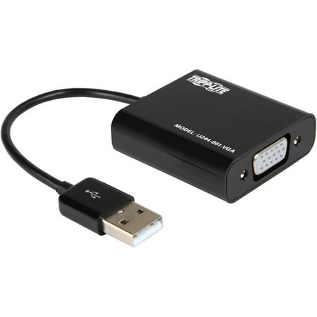 UPC: 0037332196514 | Tripp Lite USB 2.0 to VGA Dual/Multi-Monitor External Video Graphics Card Adapter w/Built-In USB Cable 128 MB SDRAM 1080p @ 60 Hz (U244-001-VGA)