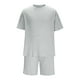 thumbnail image 4 of Traje Deportivo Perforado de los Hombres, Moda de Manga Corta Cuello Redondo de Ocio para el Desgaste Casual Y de Playa, Blusa Atlética de Poliéster Suave, 4 of 9
