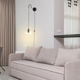 thumbnail image 4 of KAYYELAMP 2Pcs Corded Adjustable Gooseneck Wall Sconce 9.8Ft Dimmer Cable Vintage Design Globe Glass Shade Wall Lighting for Bedroom Kitchen Farmhouse Bar, 4 of 6