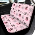 thumbnail image 3 of KUIFORTI Pumpkin Bow Car Seat Covers Full Set All-Season Protection 14 Pack Automotive Front Seat & Bench Back Seat Cover with Steering Wheel Cover Universal Fit Cars SUV Trucks Anti Slip Soft, 3 of 7