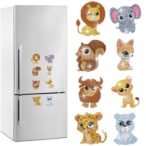 (BXT021) Imán para Refrigerador DIY Con Forma Especial Imán para Refrigerador Artesanal 8 Uds.