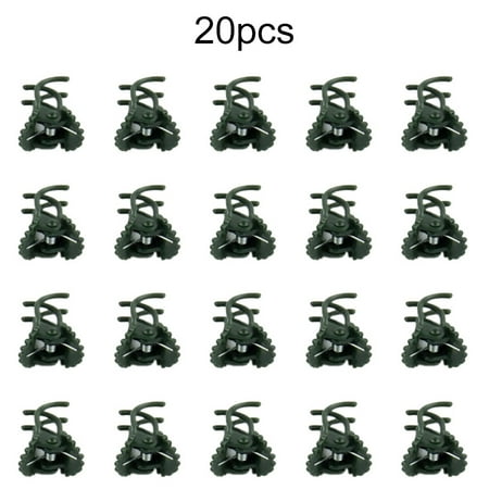 

200Pcs Orchid Clips Dark Green Plant Clips Garden Flower Vine Clips Plant Orchid Support Clips for Supporting Stems Vines Stalks Climbing Plants Grow Upright