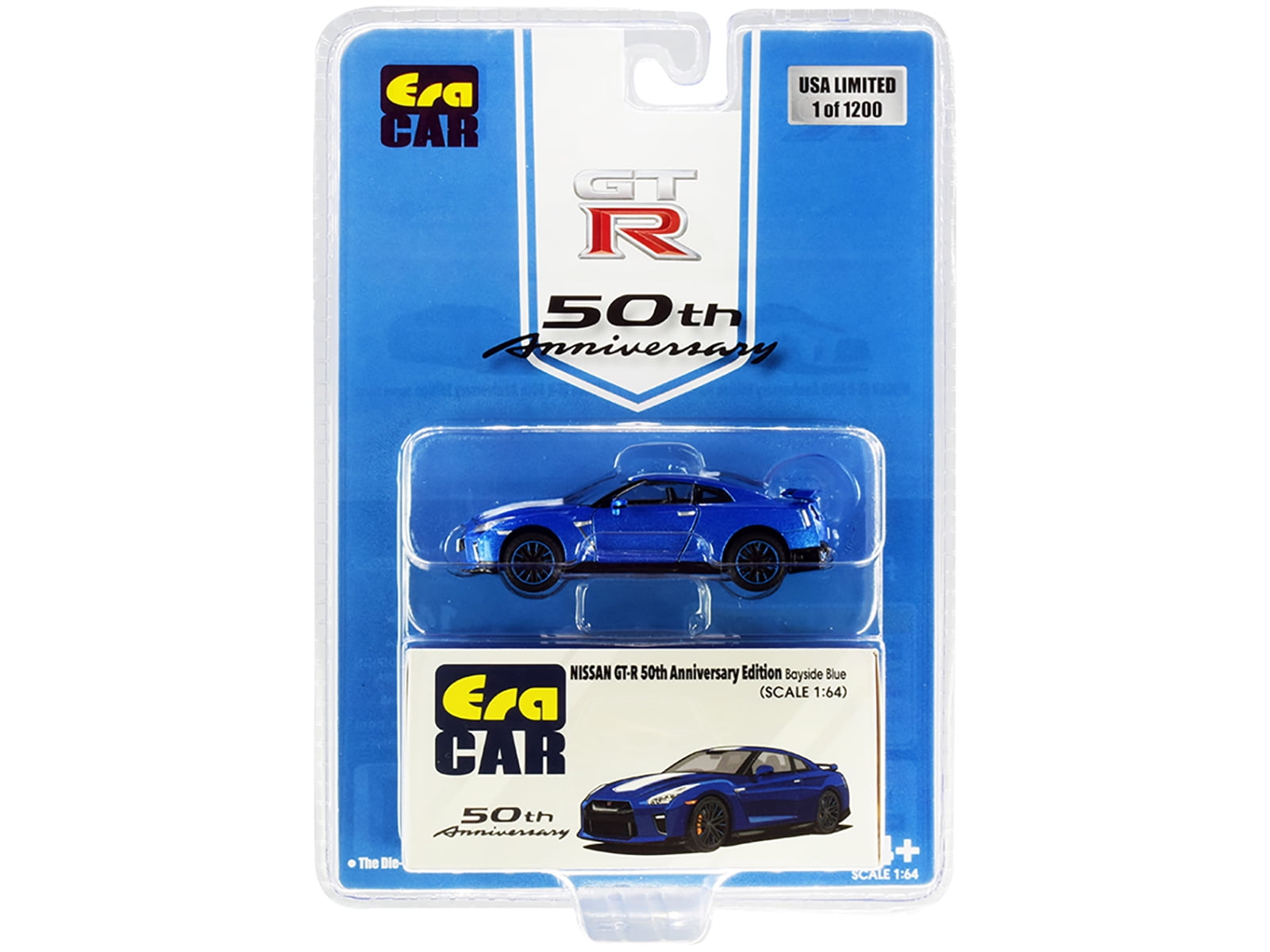 Nissan GT-R (RHD) Bayside Blue with White Stripe 