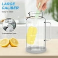 thumbnail image 2 of 68 oz Glass Water Carafe with Lid and Spout, 2L Water Pitcher with Silicone Base and Precise Scale Line, Easy to Clean Thickened Borosilicate Glass Jug for Cold and Hot Beverage, 2 of 7