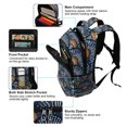 thumbnail image 5 of FORMRS Kids School Backpack Elementary Student Unisex Travel Bookbag with Reflective Stripes, Blue Elegant Geometric, 5 of 7