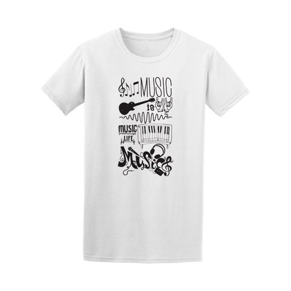 Music's Life Rock Doodle Graphic Tee Men's -Image by Shutterstock