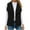Black, variant on Htigea Clearance Womens Winter Fuzzy Fleece Vest Jacket Sleeveless Vest Coat Open Front Sherpa Cardigan Vest with Pockets Today Sales Black,XXL
