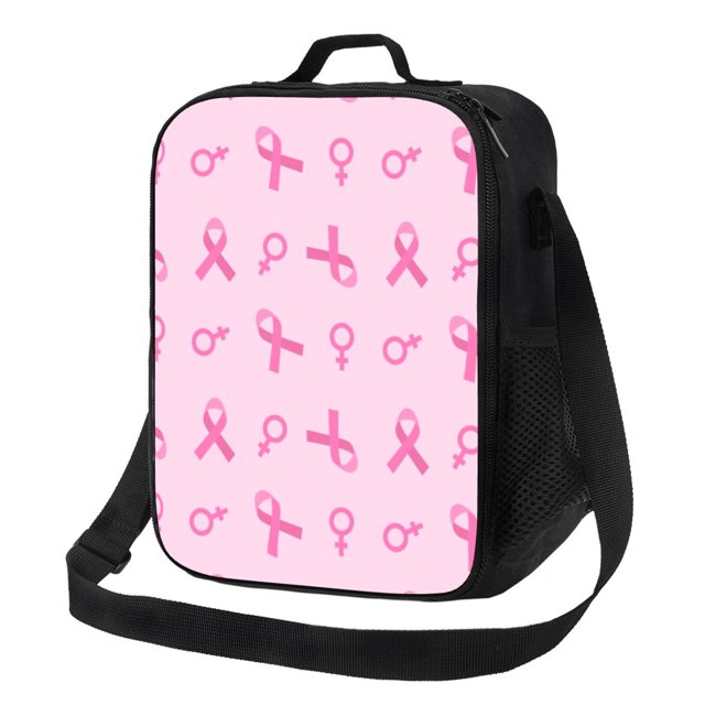Disketp Breast Cancer Awareness 1 Bolsa Térmica Estampada para Almuerzo, Lonchera para Hombres y Mujeres Adultos