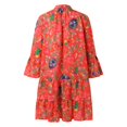thumbnail image 3 of Women's Casual Tennis Dress for Everyday Wear Button Front Sleeve Loose Print with Comfortable Fit for Women’s V Plus Size Orange S, 3 of 8