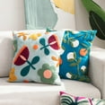 thumbnail image 2 of AAOMASSR Floral Cushion Cover 45x45cm Embroidery Cushion Cover Soft Cozy Home Decoration for Living Room Kids Room Color block, 2 of 5