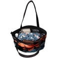 thumbnail image 5 of Fish Canvas Leather Mix Hand Bag with Twill, Sponge, Jeanette Material | 30x10.5x39cm/11.8x4.1x15.4in Size, 5 of 5