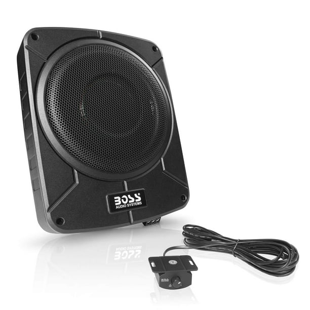 BOSS Audio Systems BAB10 subwoofer amplificado para automóvil: potencia máxima de 1200 vatios, perfil bajo, subwoofer de 10 pulgadas, control remoto de subwoofer, ideal para vehículos que necesitan gr