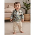 thumbnail image 6 of BemeyourBBs Toddler Baby Boy Hunting Duck Outfits Camo Spring Fall Winter Clothes Half Zip Long Sleeve Animal Print Pullover Sweatshirt Pants Set 2Pcs Clothing, 6 of 9