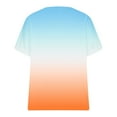 thumbnail image 5 of Wlynlyn Women's Plus Size T Shirts Short Sleeve Tops Casual V Neck Tees Loose Fitted Blouses Gradient Color, 5 of 5