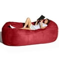 thumbnail image 7 of Jaxx 7 Foot Giant Bean Bag Sofa, Cinnabar, 7 of 7