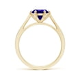 thumbnail image 2 of Angara Natural 1.45 Ct. Tanzanite with Diamond Solitaire Ring in 14K Yellow Gold for Women (Ring Size: 3), 2 of 9