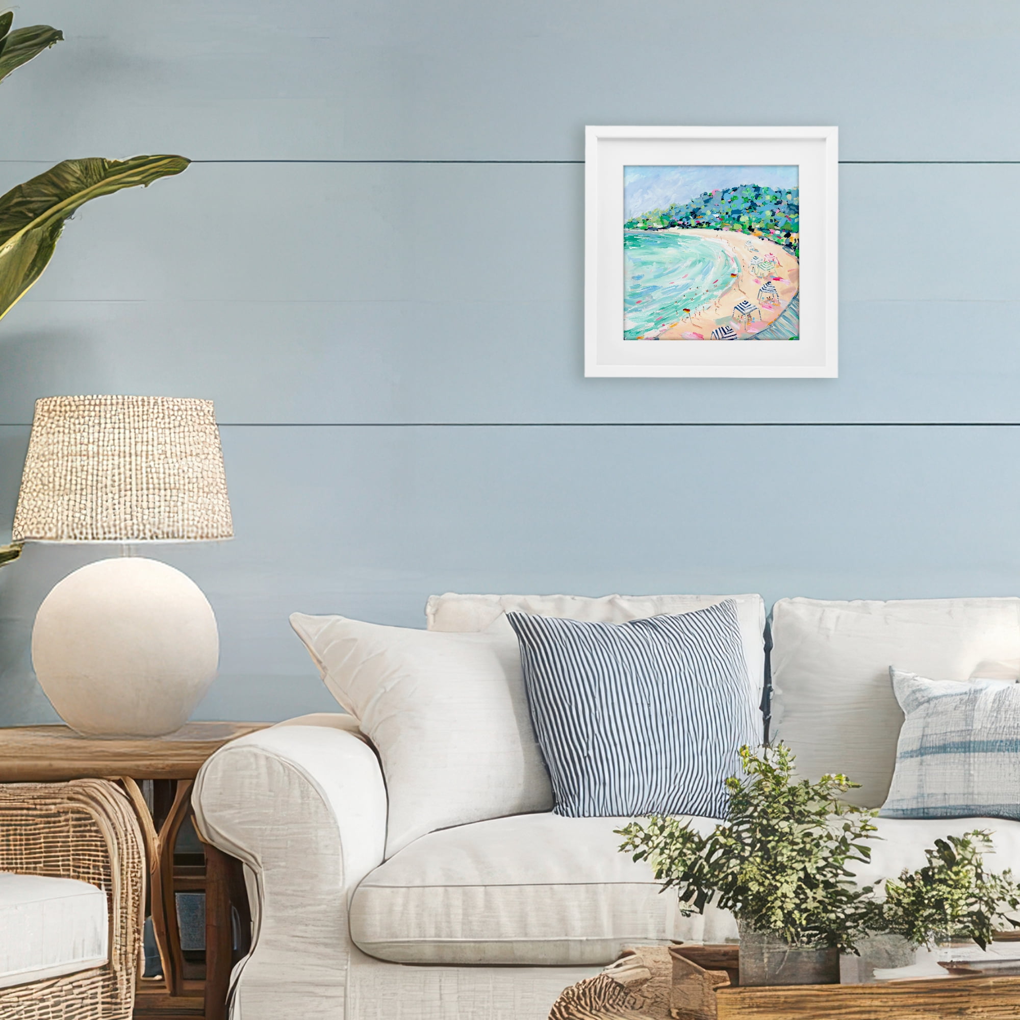 Stupell Industries Good Times Noosa Beach White Framed Print Under Glass, design by Meredith Howse