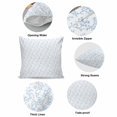 thumbnail image 5 of Pillow Covers 20x20 Inch, Blue Spring Floral Linen Pillowcase with Invisible Zipper, Summer Botanical Watercolor Decorative Throw Pillow Covers Cushion Case for Couch Sofa Bed Living Room, 5 of 9