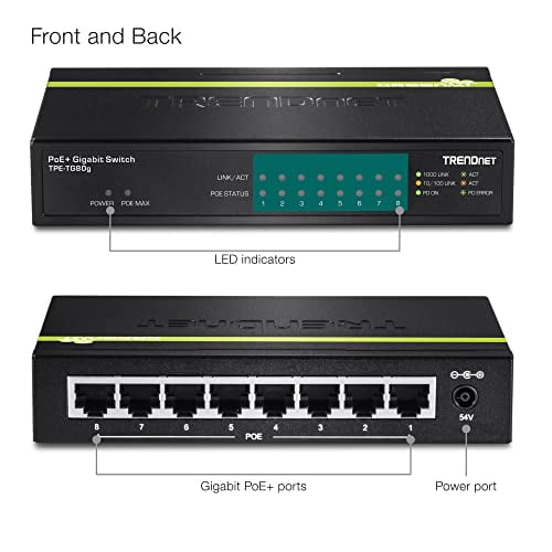 TRENDnet TPE-TG80g 8-port Gigabit GREENnet PoE+ Switch