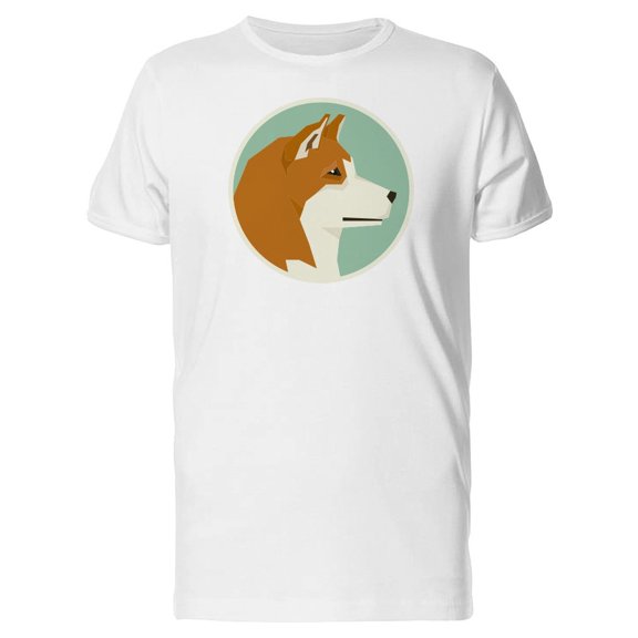 Dog Akita Inu Geometric Style Tee Men's -Image by Shutterstock