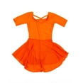 thumbnail image 2 of Leveret Kids Long Sleeve Skirt Leotard Orange XS (4-6), 2 of 2