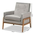 thumbnail image 4 of Bowery Hill Mid-Century Velvet Fabric Upholstered and Brown Finished Wood Chair, 4 of 8