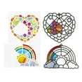 thumbnail image 3 of Melissa & Doug Stained Glass Made Easy Activity Kit: Heart and Rainbow - 80+ Stickers, 3 of 8