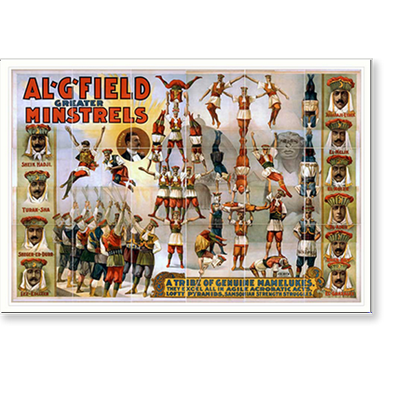 Historic Print, Al. G. Field Greater Minstrels, 18" x 24"