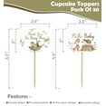 thumbnail image 2 of Inkdotpot CuteAnimals Gender Reveal Baby Shower Party Collection, Pre-Assembled Double Sided Cupcake Topper Food Picks DIY Party Favors Kit, Pack of 30, 2 of 6