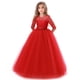 thumbnail image 1 of Vestido infantil de manga larga de 3 a 14 años Vestido infantil de flores de talla mediana y grande Vestido de princesa europea y americana, 1 of 5