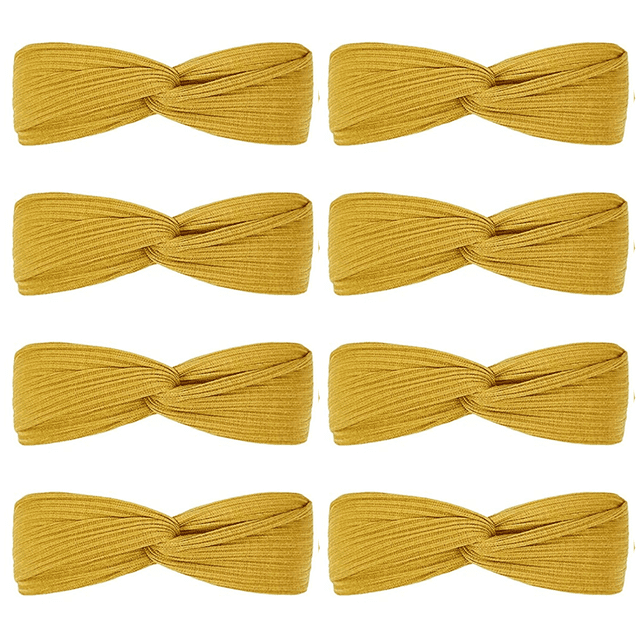 Bandas de pelo elásticas bohemias para niñas, turbante cruzado, diadema lisa, accesorios para el cabello Vintage para entrenamiento de Yoga Ormromra CPB-DE-LYY682-6