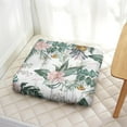thumbnail image 3 of Garden Floral Meditation Cushion - Full & Fluffy Square Seat with Botanical Countryside Print, 3 of 5