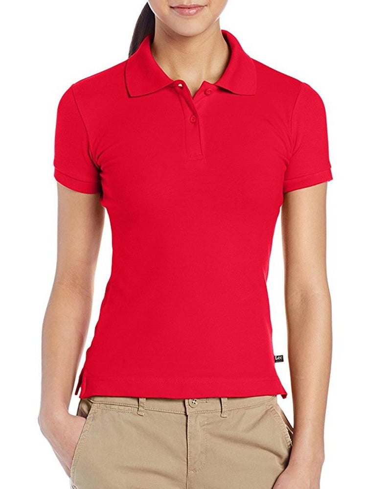 Lee Uniforms Little Girls Short Sleeve Stretch Pique Polo